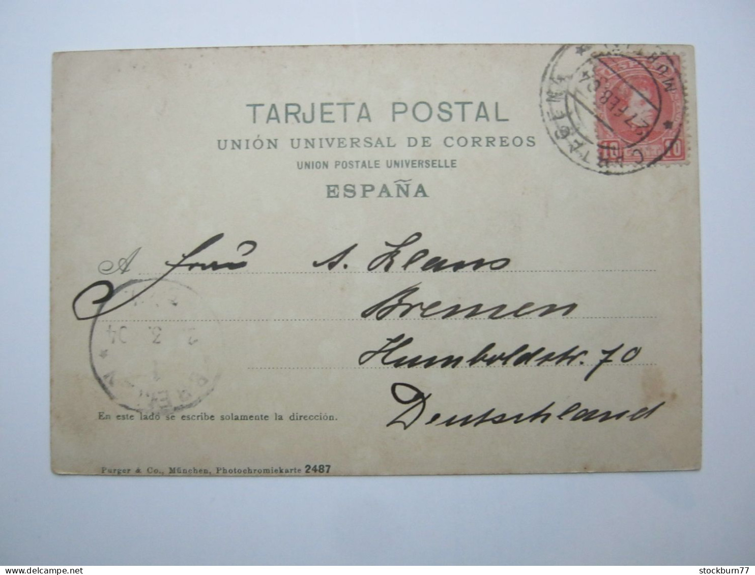 Cartagena , Tarjeta Postal  1904 - Murcia