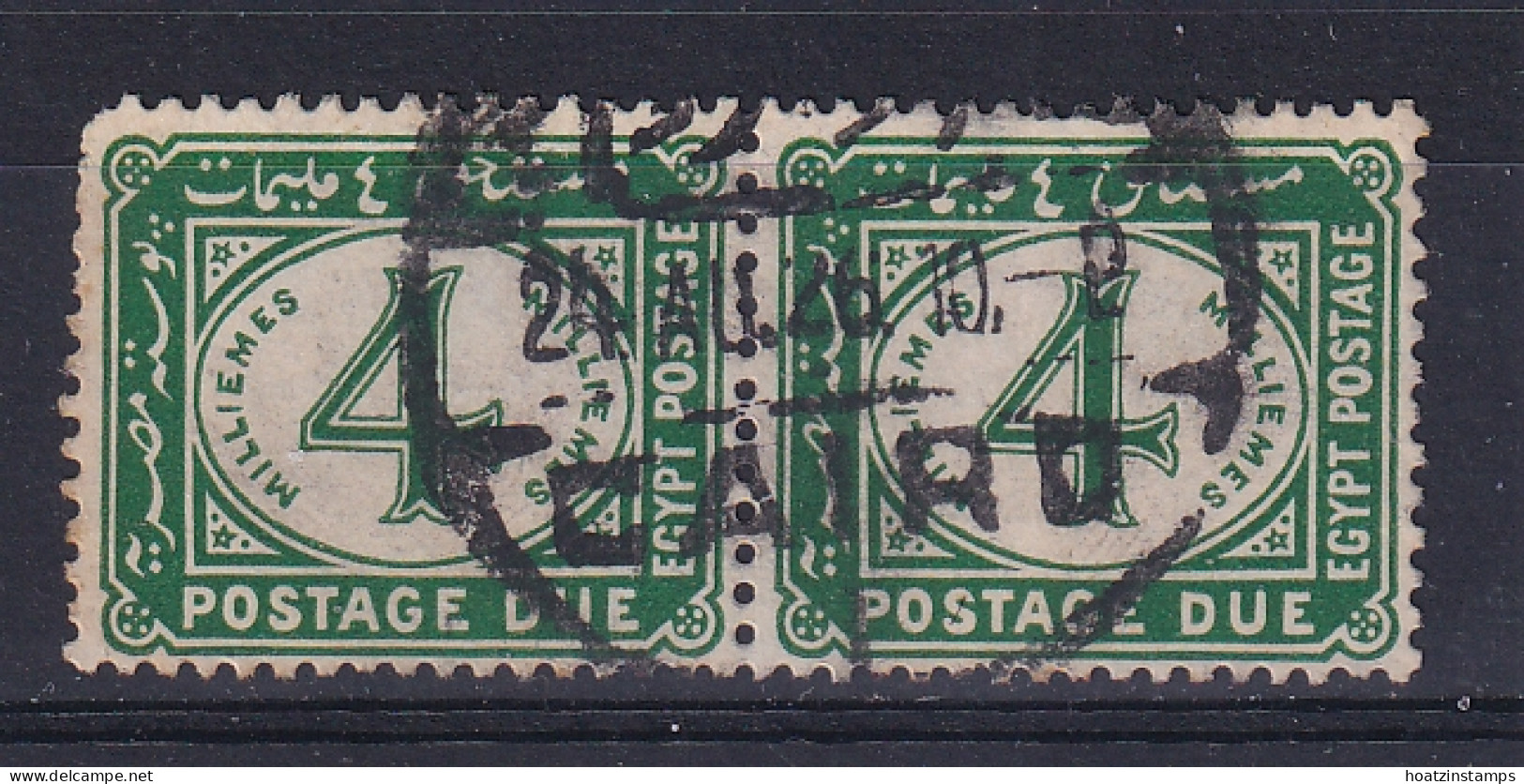Egypt: 1921/22   Postage Due  SG D101   4m   Used Pair - Service