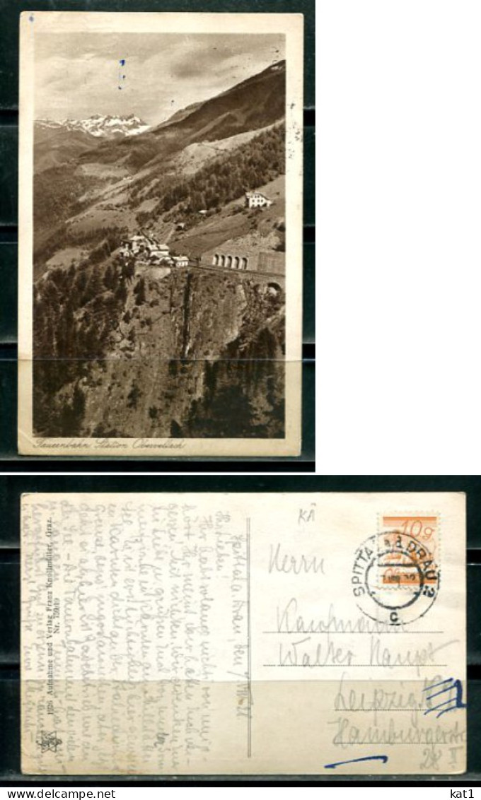 K20295)Ansichtskarte: Obervellach, Tauernbahnstation, Gelaufen 1928 - Obervellach
