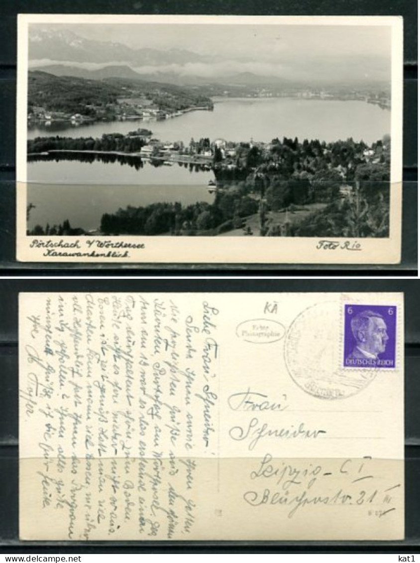 K20296)Ansichtskarte: Poertschach, Karawankenblick, Gelaufen 1943 - Pörtschach