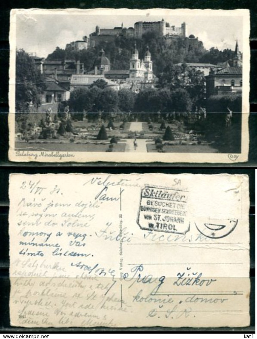 K20340)Ansichtskarte: Salzburg, Mirabellgarten, Gelaufen 1931 - Salzburg Stadt