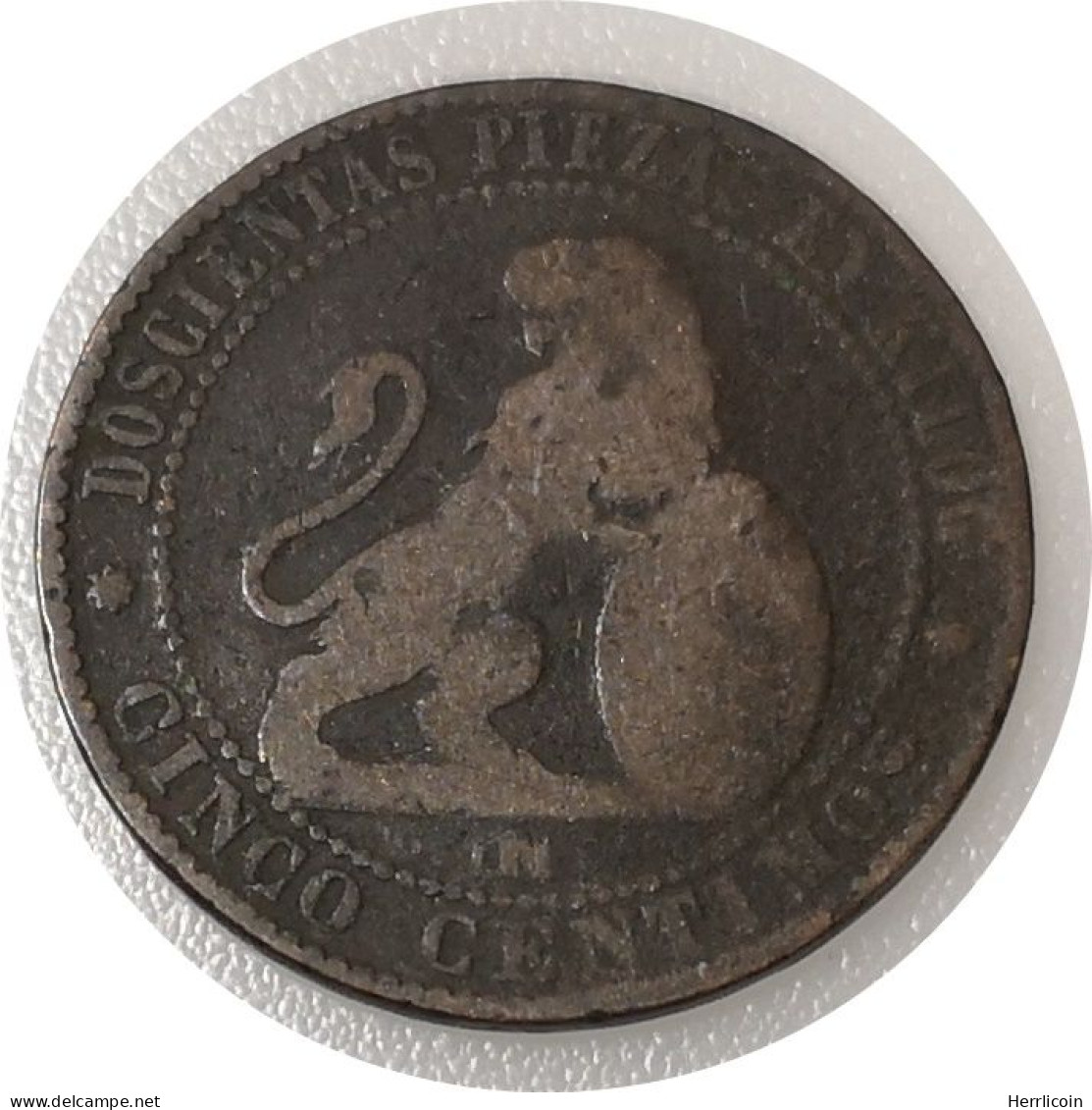 Monnaie Espagne - 1870 - 5 Centimos Gouvernement Provisoire - Erstausgaben