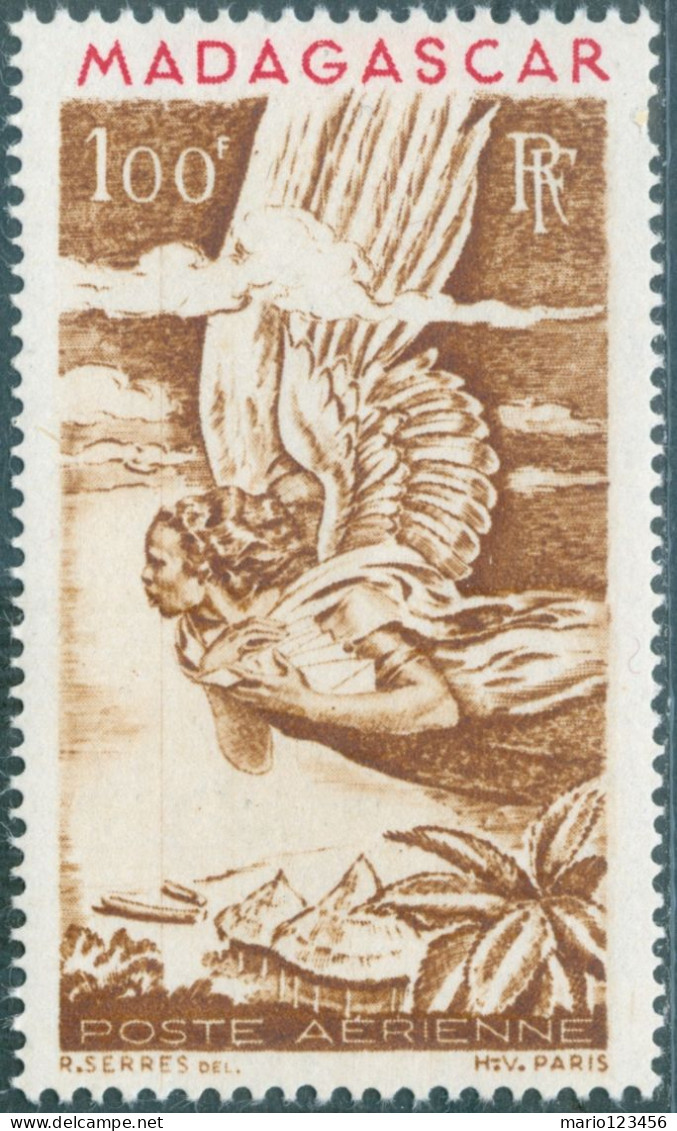 MADAGASCAR, POSTA AEREA, AIRMAIL, 1946, FRANCOBOLLI NUOVI (MLH*) Scott:MG C52, Yt:MG PA64 - Unused Stamps