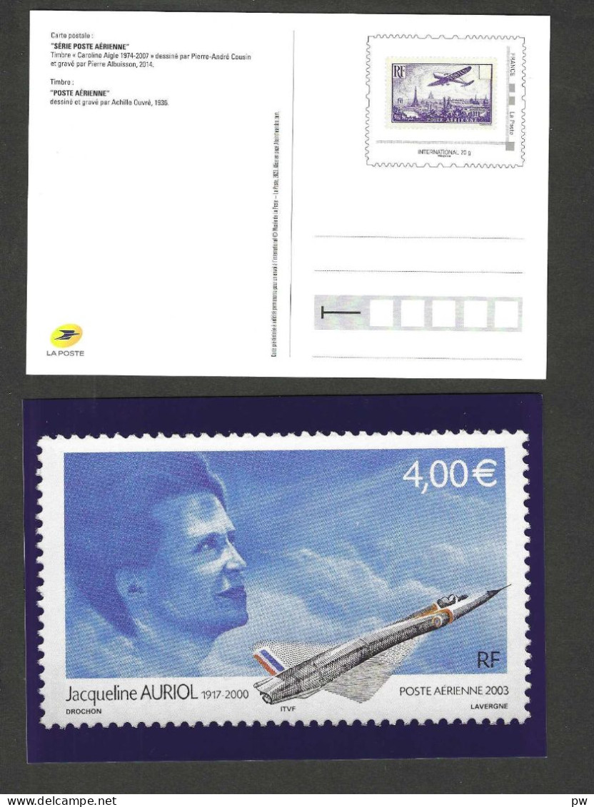 FRANCE AVION 1936 YT N° 10 ENTIERS 2023 CP PHILAPOSTE SERIE POSTE AERIENNE 2 Cartes Postales - Covers & Documents