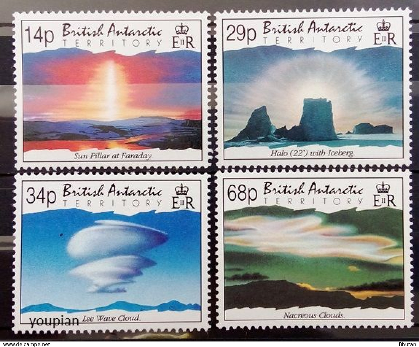 British Antarctic Territory 1992, Atmospheric Phenomena, MNH Stamps Set - Unused Stamps