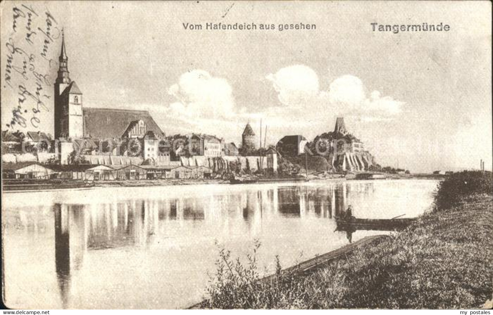 41790958 Tangermuende Blick Vom Hafendeich Kirche Tangermuende - Tangermünde