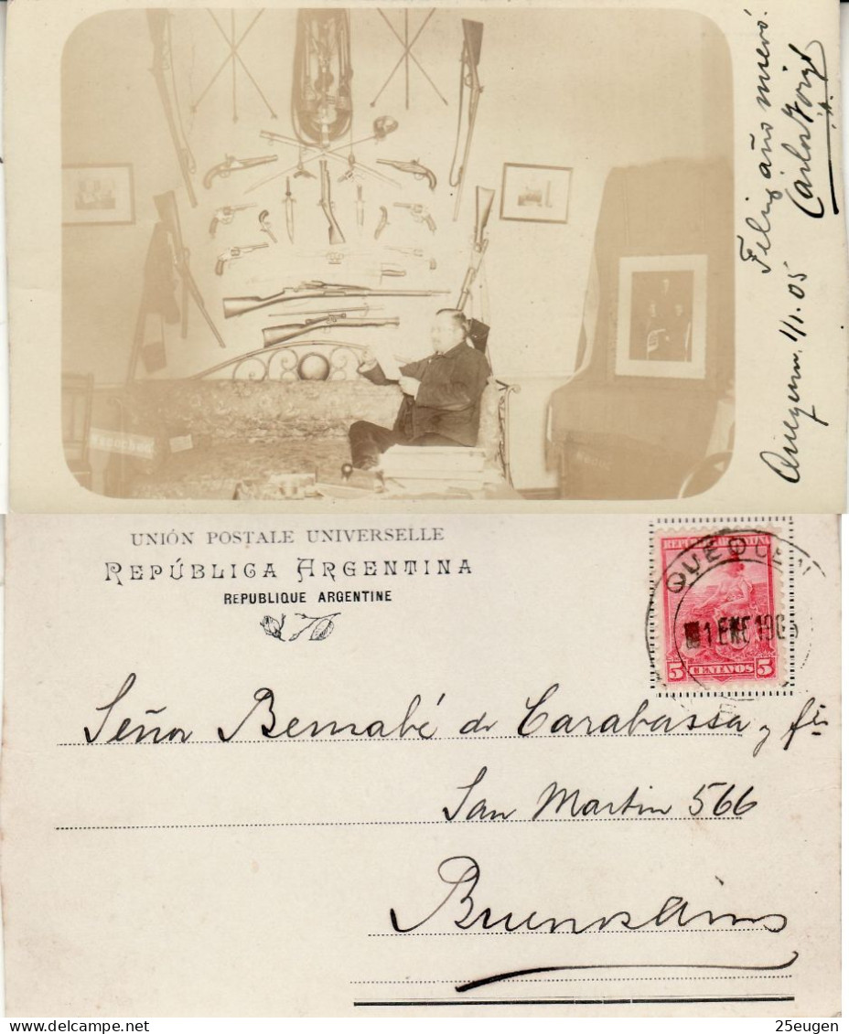 ARGENTINA 1905 POSTCARD SENT TO BUENOS AIRES - Cartas & Documentos