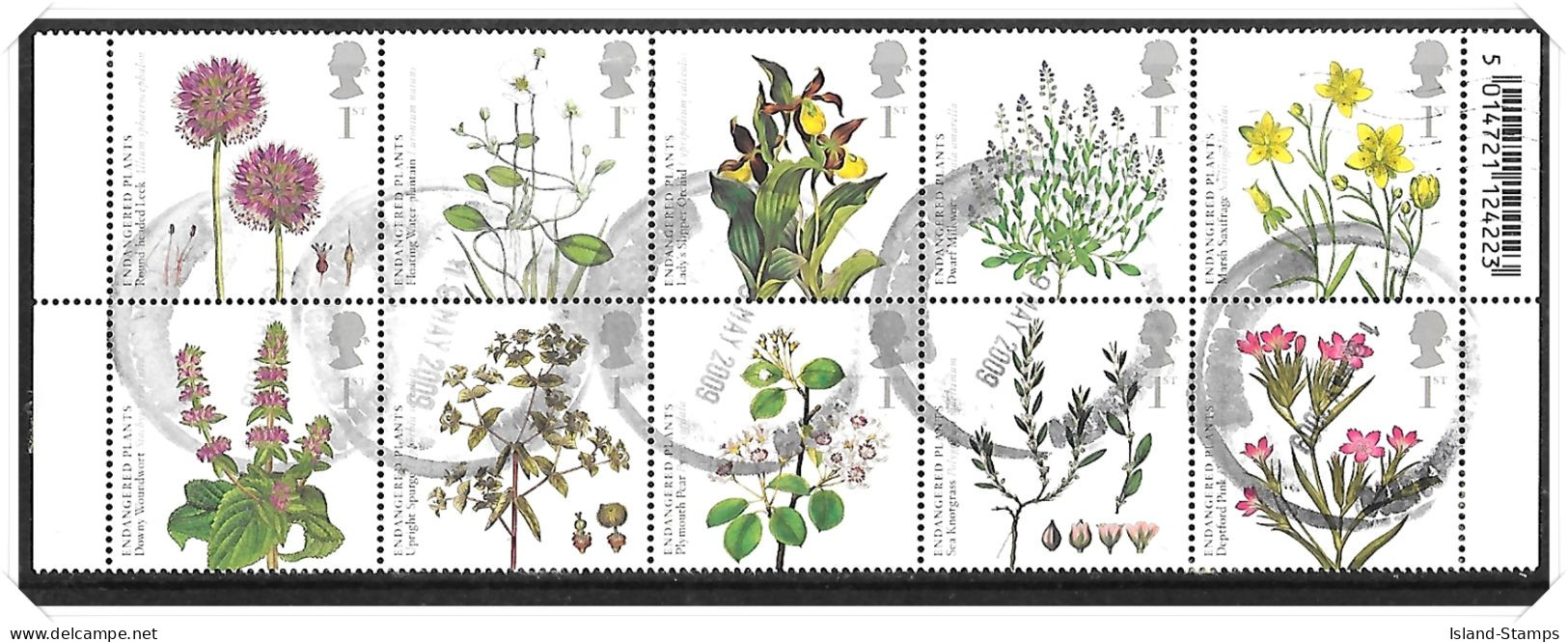 2009 Endangered Plants Used Set HRD2-C - Usados