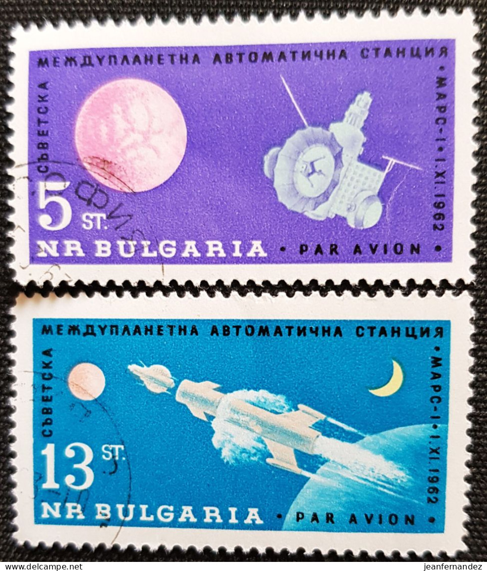 Bulgarie 1963 Airmail - Mars-1 - Soviet Mars Probe   Stampworld N° 1357 à 1358  Série Complète - Corréo Aéreo