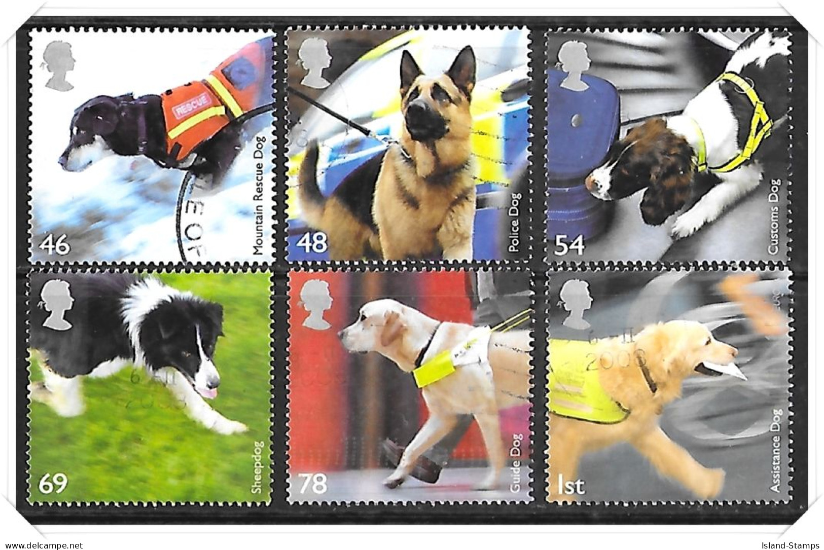 2008 Working Dogs Used Set HRD2-C - Oblitérés