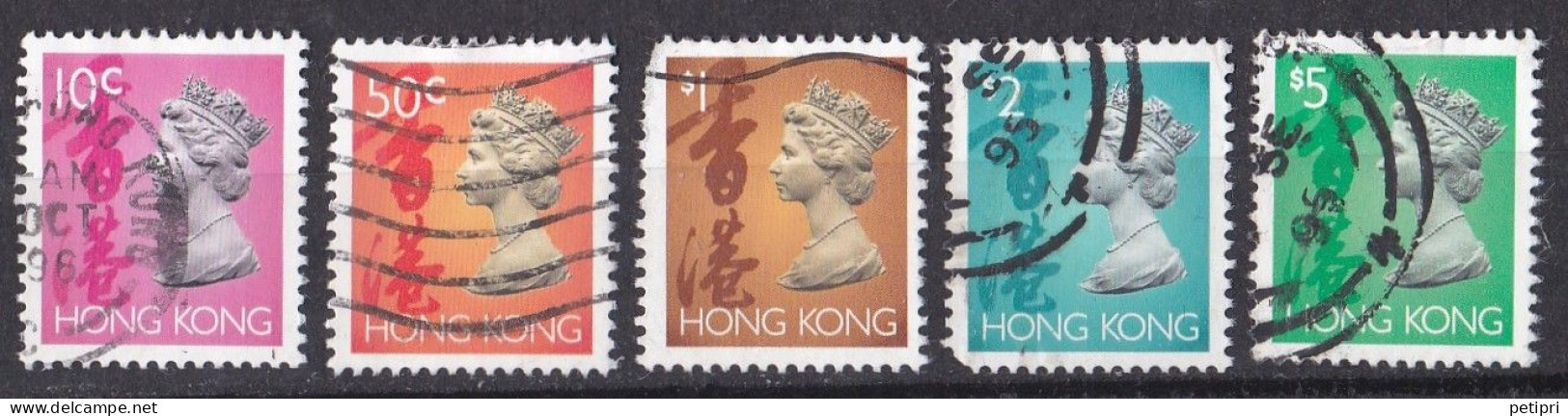 Hong Kong   1890 - 1997     Y&T   N °  683   684   689   693   695   Oblitérés - Used Stamps