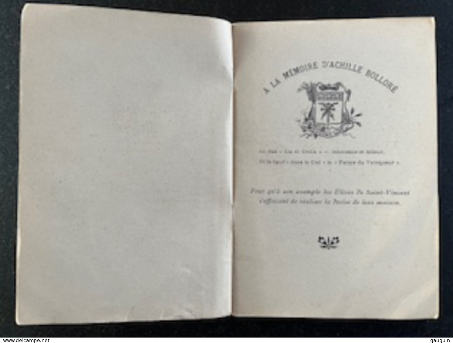 QUIMPER - INSTITUTION St VINCENT De PAUL - ACHILLE BOLLORE - Recueil 1911 - 48 Pages (Format 18x12,5) - Bretagne