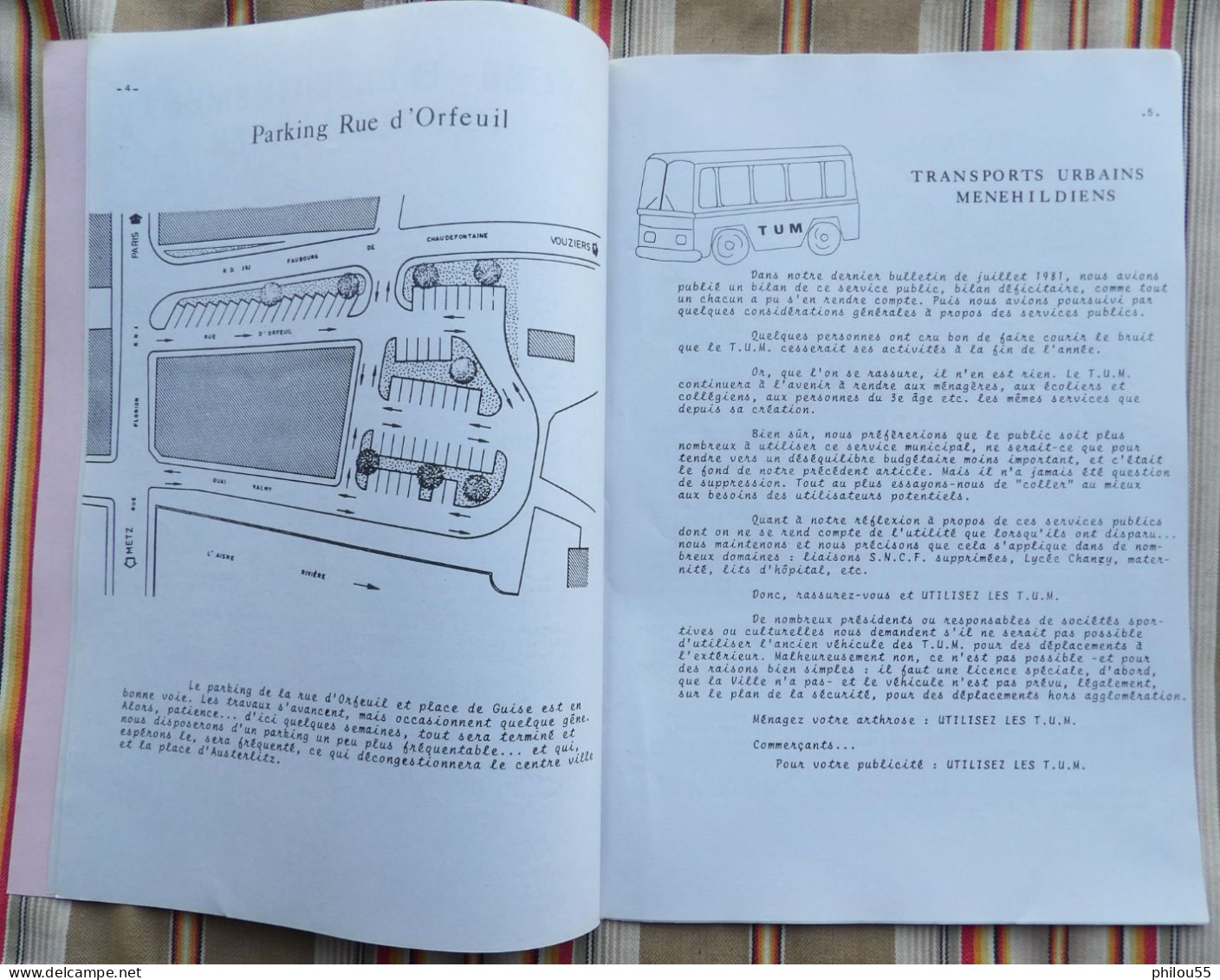 51 SAINTE MENEHOULD Bulletin Municipal N° 7 1982 couverture Roland de IROLLA 1966