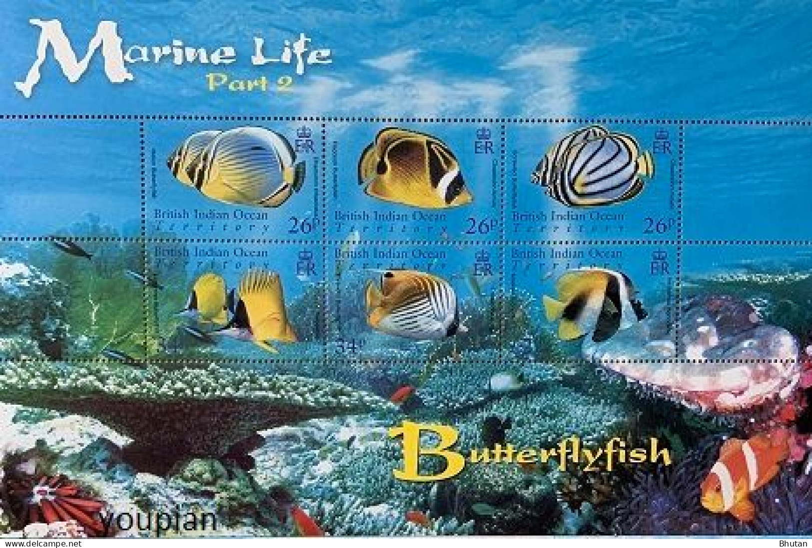 British Indian Ocean Territories 2006, Marine Life - Butterfly Fish, MNH S/S - Territoire Britannique De L'Océan Indien