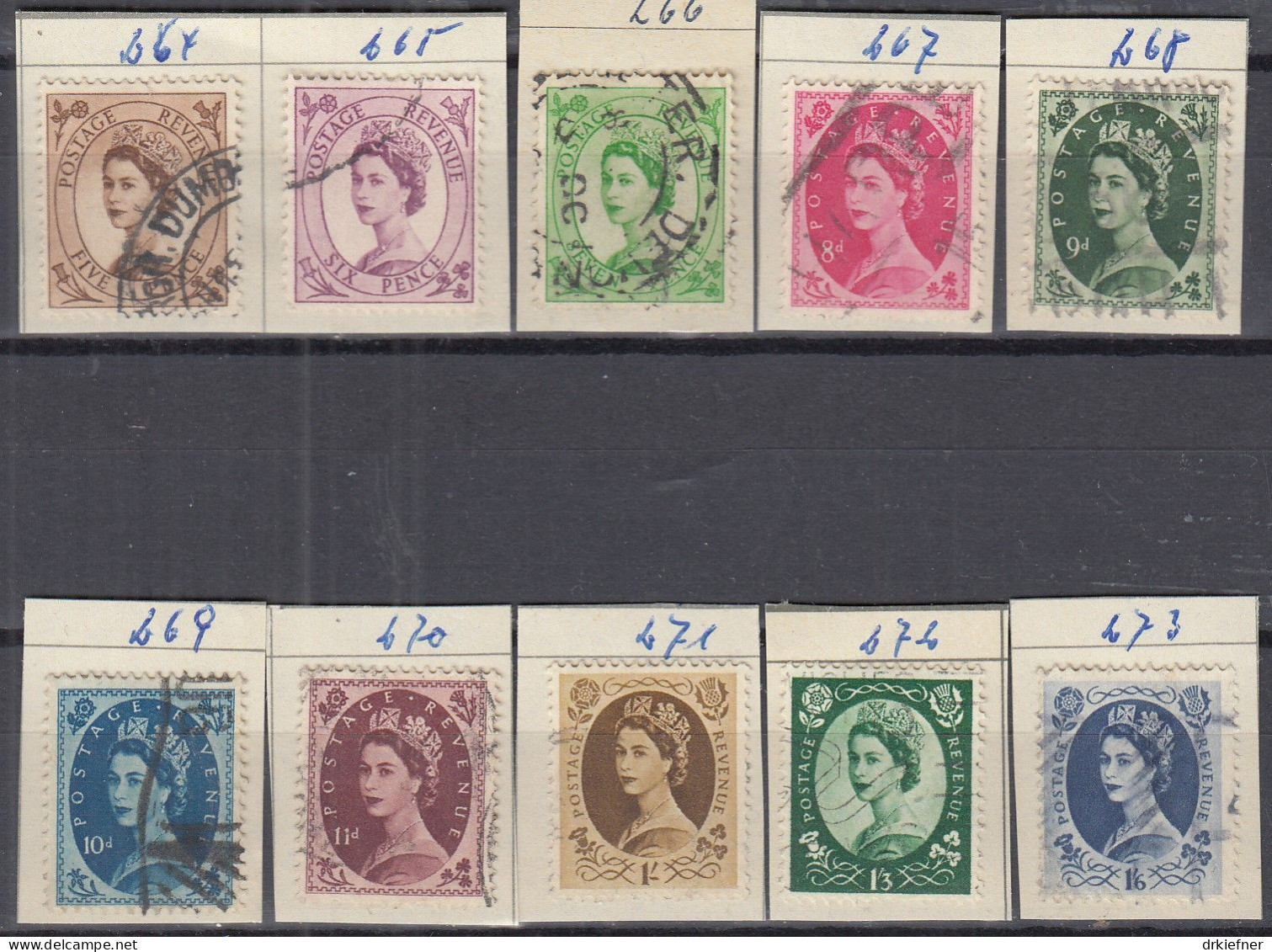 GROSSBRITANNIEN  264-273, Gestempelt, Königin Elisabeth II., 1952 - Used Stamps