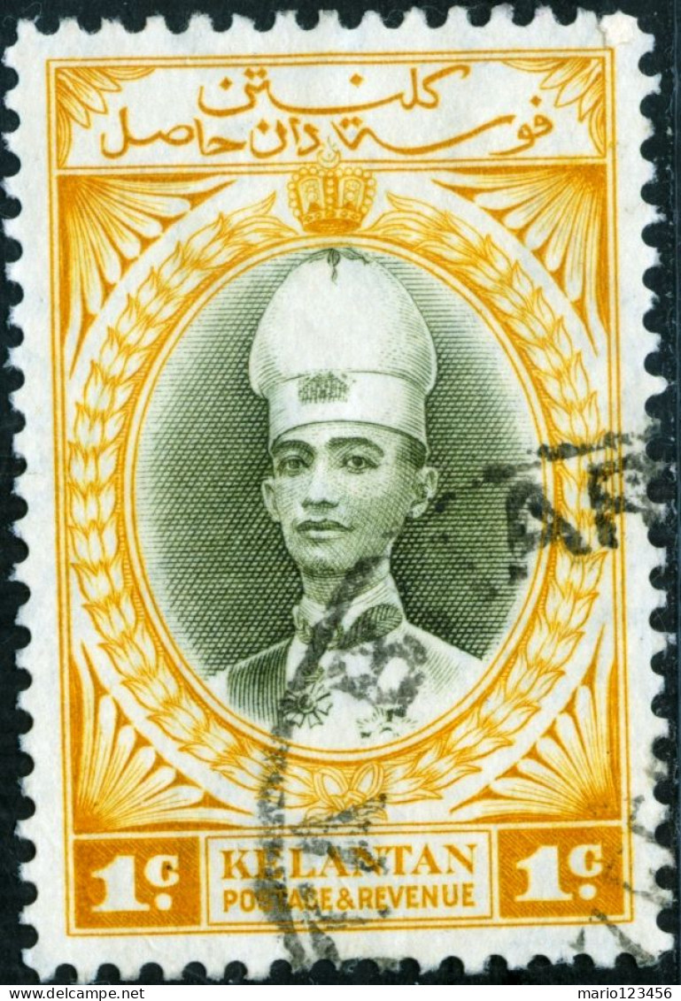 MALAYA, KELATAN, SULTANO ISMAIL, 1937, FRANCOBOLLI USATI Mi:MY-KL 28, Scott:MY-KL 29, Yt:MY-KL 36 - Kelantan