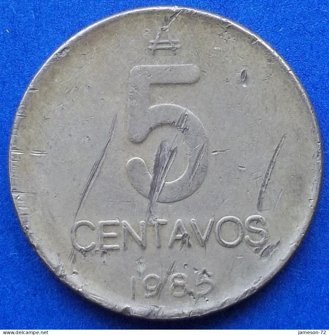 ARGENTINA - 5 Centavos 1985 "Pampas Cat" KM# 97.1 Monetary Reform (1985-1992) - Edelweiss Coins - Argentine