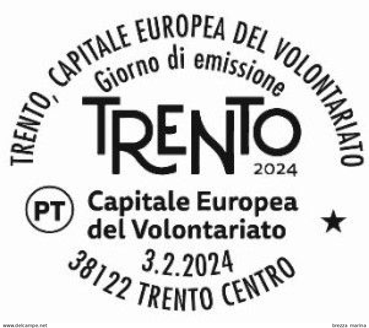 Nuovo - MNH - ITALIA - 2024 - Città D’Italia - Trento, Capitale Europea Del Volontariato – B Zona 1 - Barre 2392 - Bar Codes