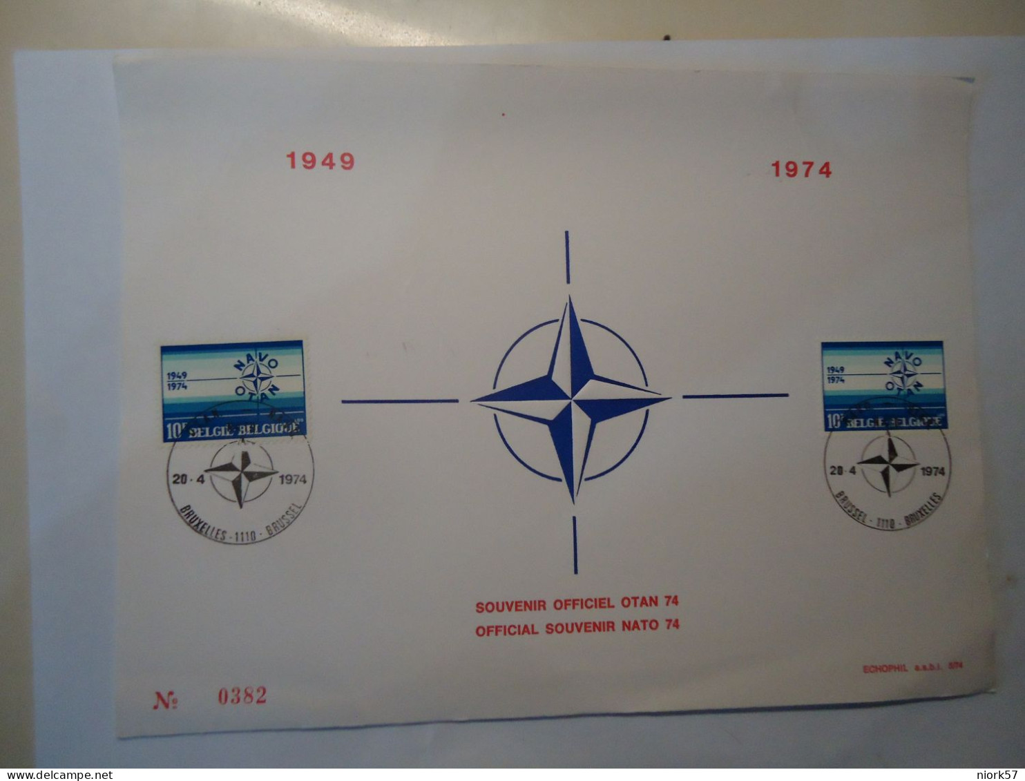 BELGIUM  ANNIVERSARIES BIG CARDS    NAVO OTAN 1974 NATO OTAN - OTAN