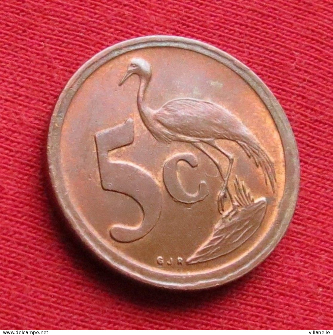 South Africa 5 Cents 1990 KM# 134 *VT Bird  Africa Do Sul RSA Afrique Do Sud Afrika - South Africa