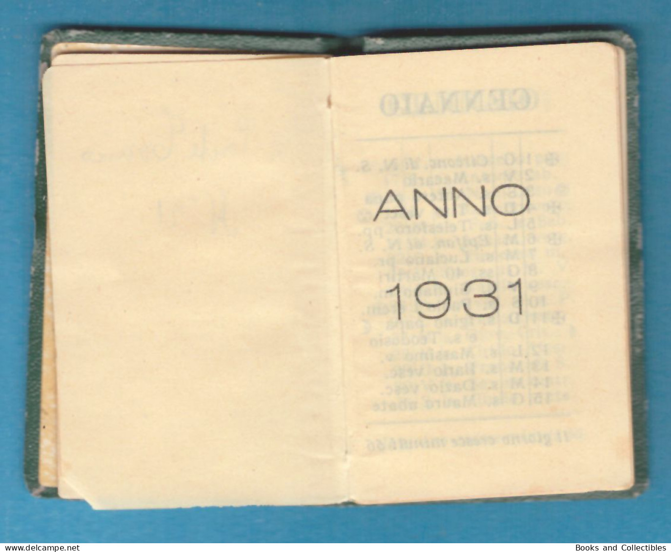 H-0700 * Calendario A Libretto 1931 - 4,4 X 6,8 Cm - Tamaño Pequeño : 1921-40