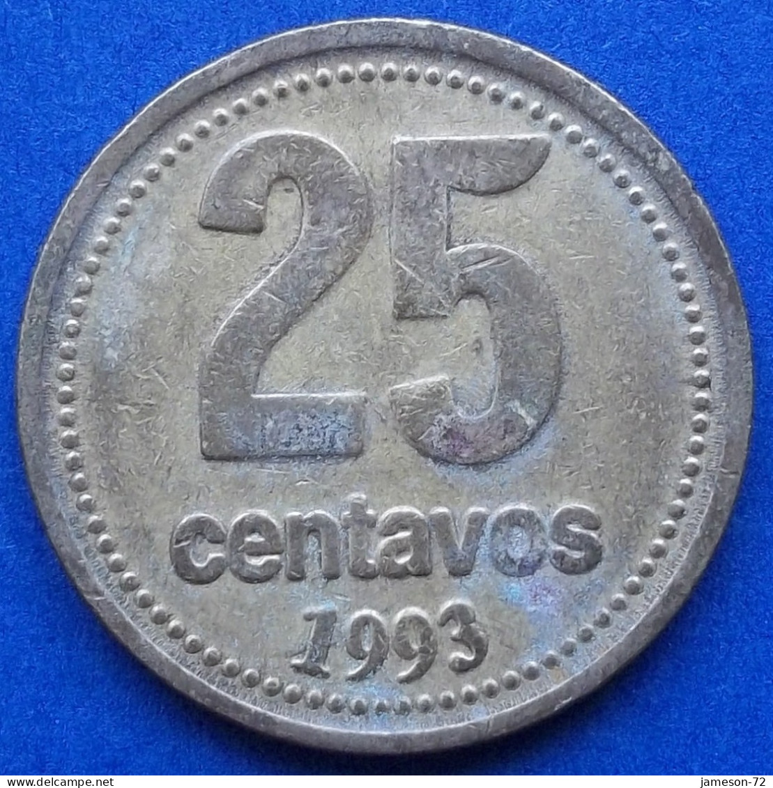 ARGENTINA - 25 Centavos 1993 "Buenos Aires City Hall" KM# 110 Monetary Reform (1992) - Edelweiss Coins - Argentina