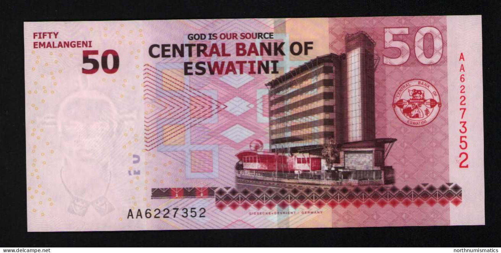 Swaziland Central Bank Of Eswatini 50 Emalangeni  9.11.2018 Unc - Swaziland