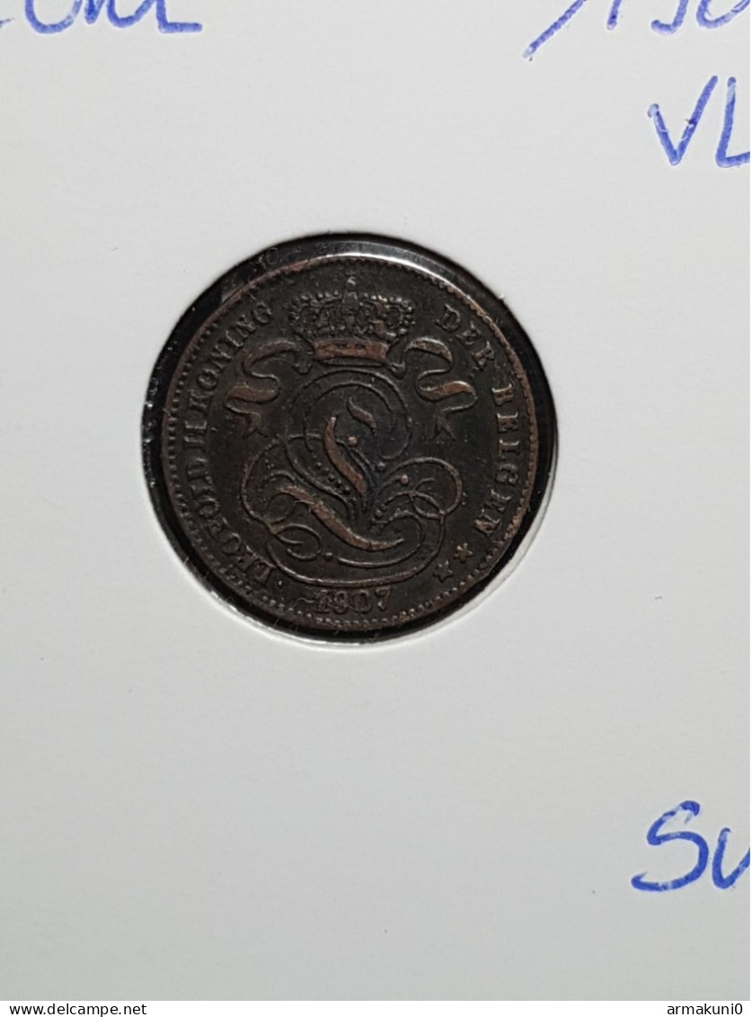 1 Centime Cuivre, Léopold II 1907 FL. M235 - 1 Centime