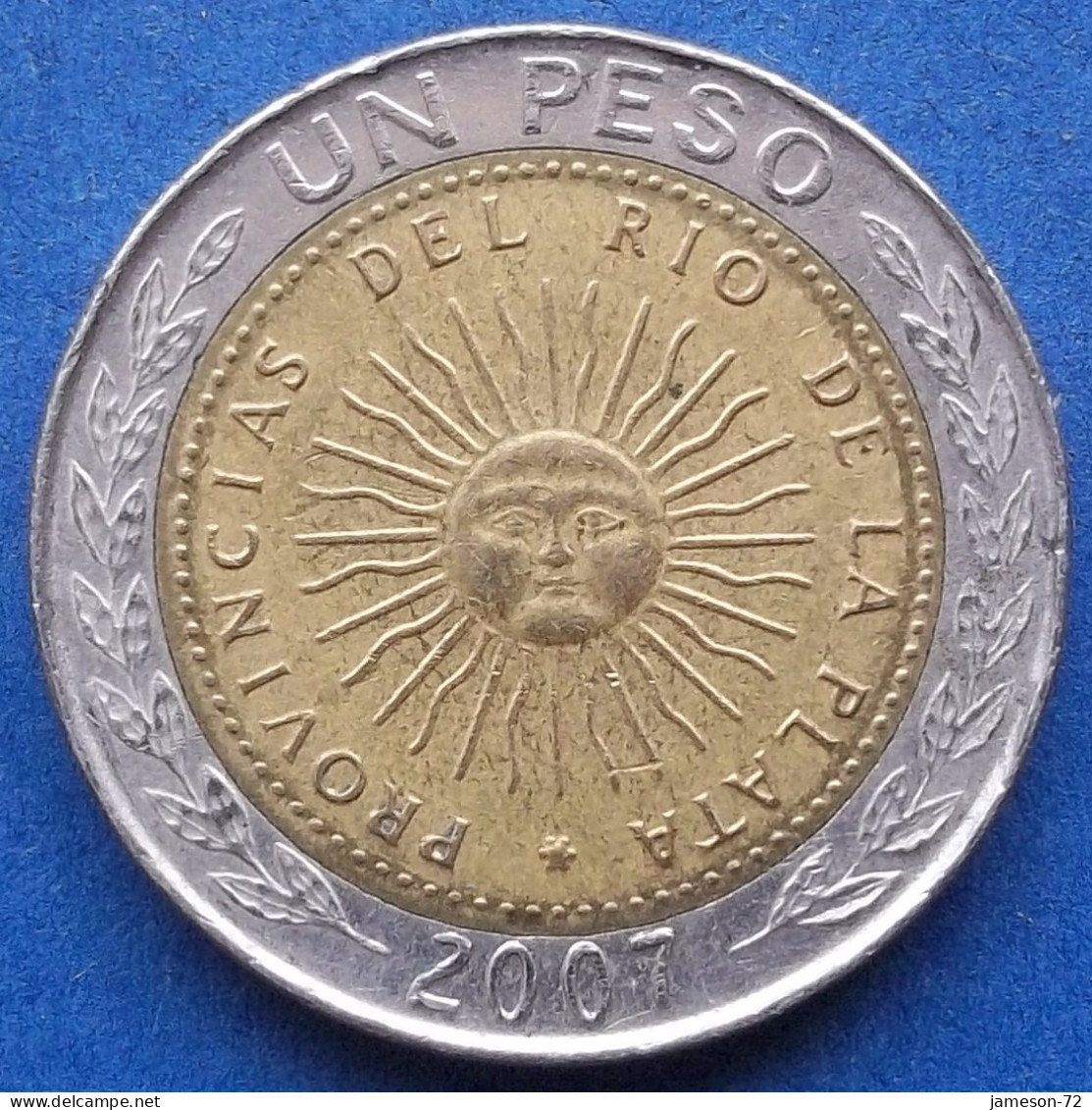 ARGENTINA - 1 Peso 2007 KM# 112.1 Monetary Reform (1992) - Edelweiss Coins - Argentine
