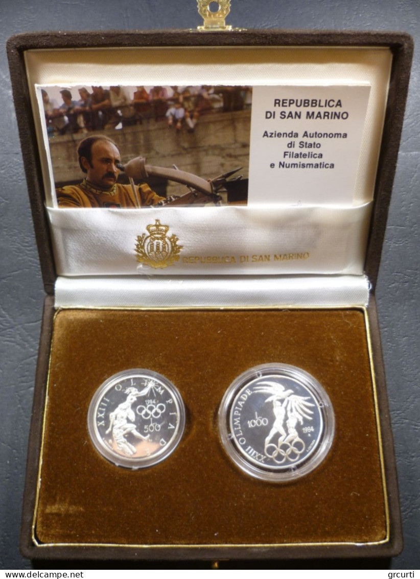 San Marino - 500 + 1.000 Lire 1984 - XXIII Olimpiadi A Los Angeles (USA) - Gig. 212 - KM# 168 + 169 - Saint-Marin