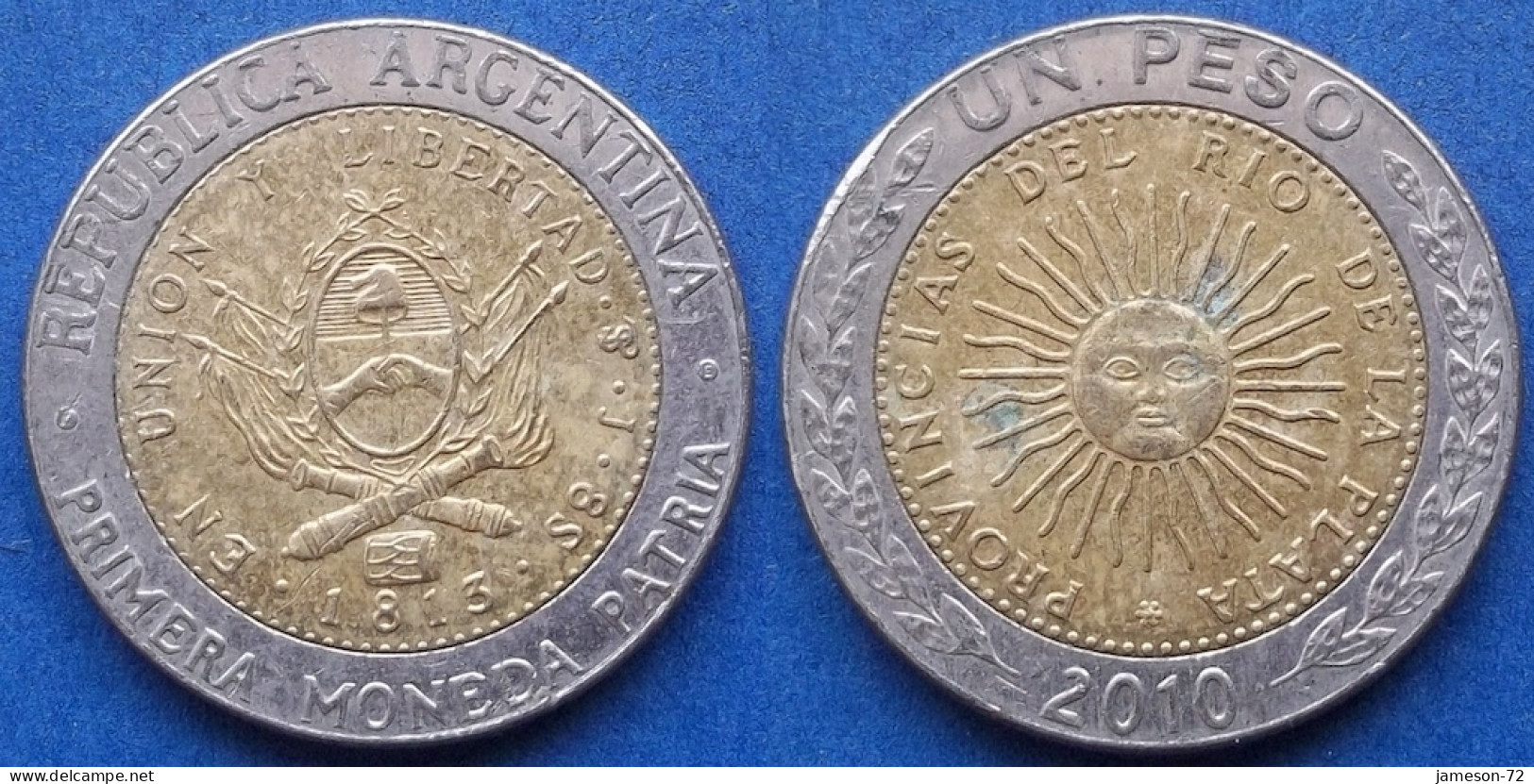 ARGENTINA - 1 Peso 2010 KM# 112.1 Monetary Reform (1992) - Edelweiss Coins - Argentina