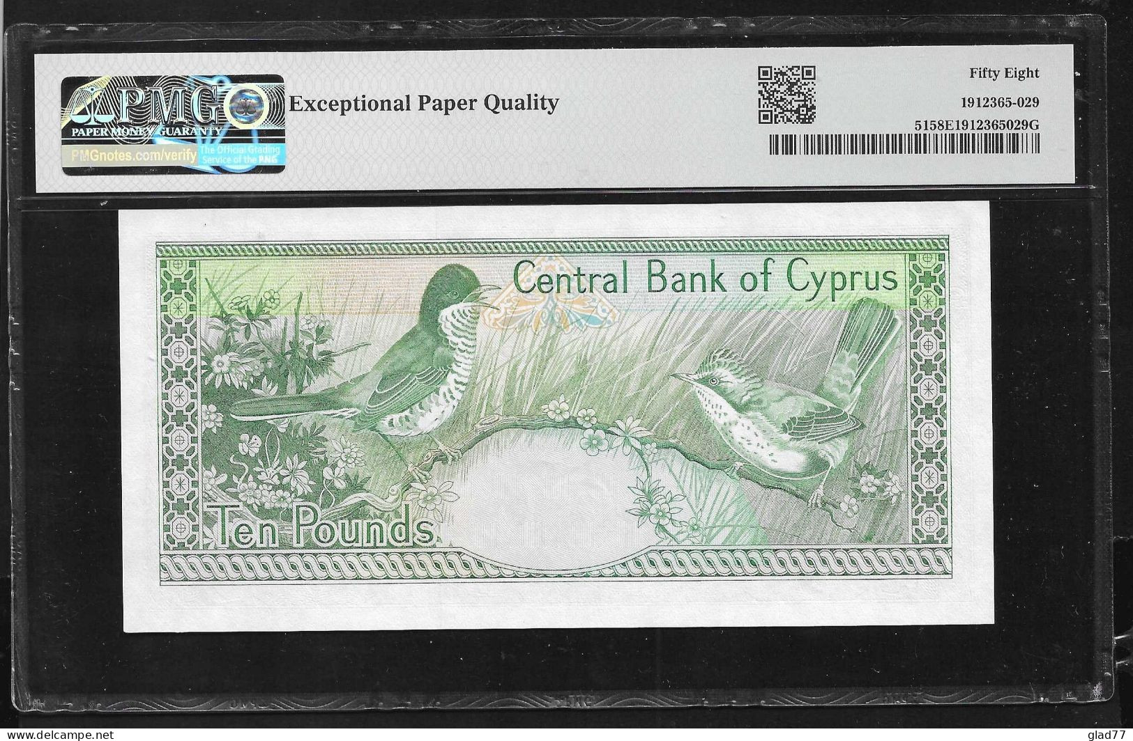 Cyprus  10 POUNDS 1.10.1988 PMG 58EPQ CHOICE AUNC !! - Zypern