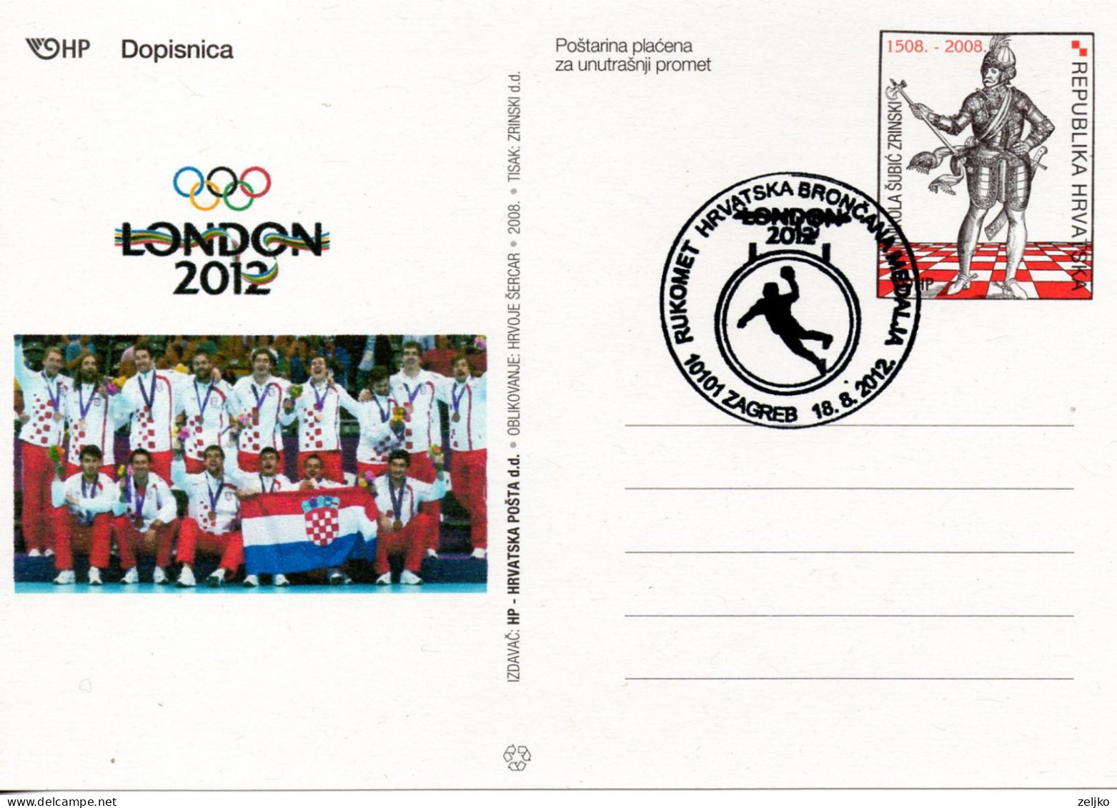 Croatia, Olympic Games 2012 London, Handball, Bronze Medal - Summer 2012: London