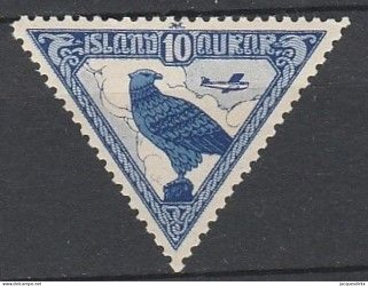 Iceland      .    Yvert    .     Airmail  3   .     **     .      MNH - Poste Aérienne