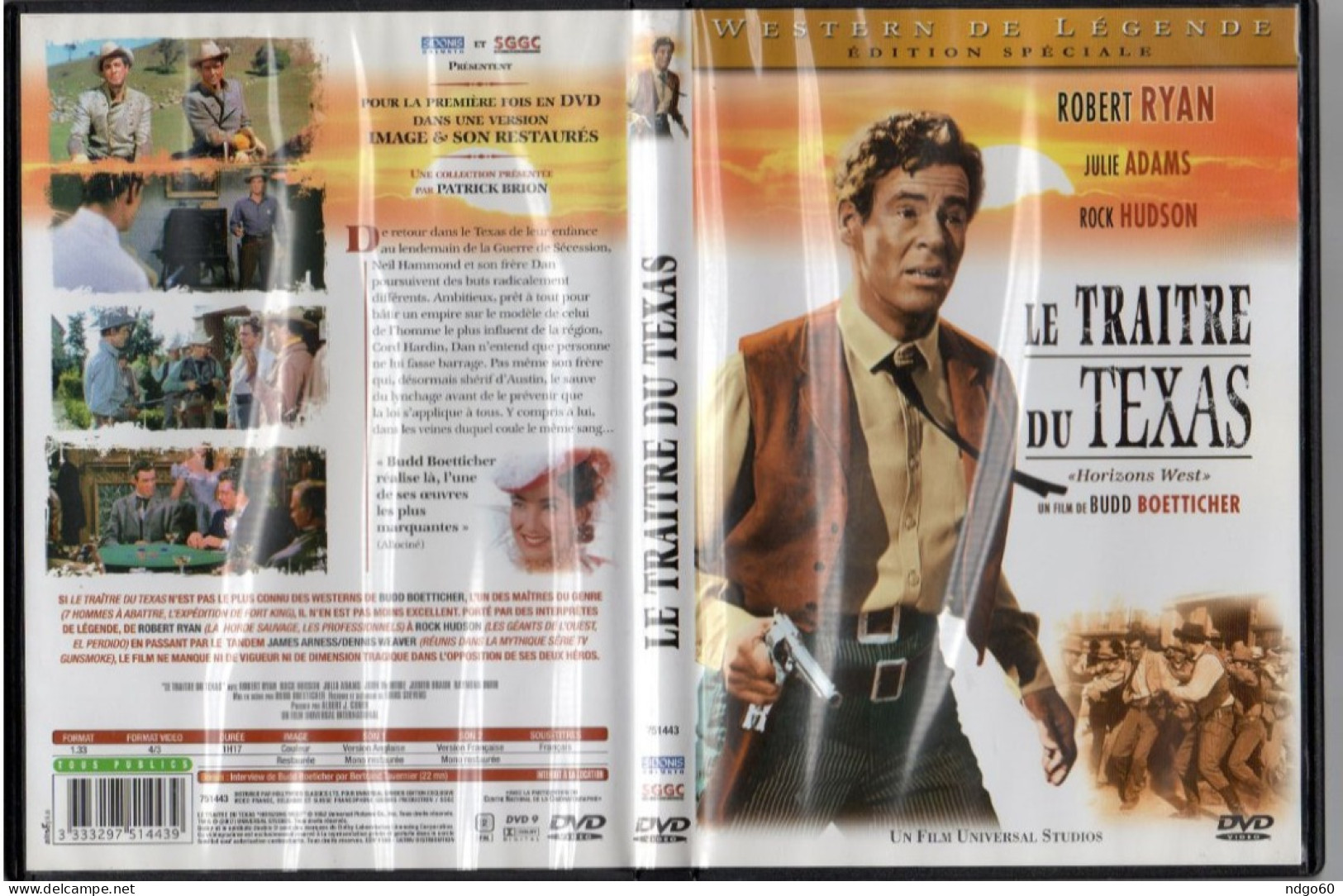 DVD Western - Le Traitre Du Texas (1952) Avec Robert Ryan - Western
