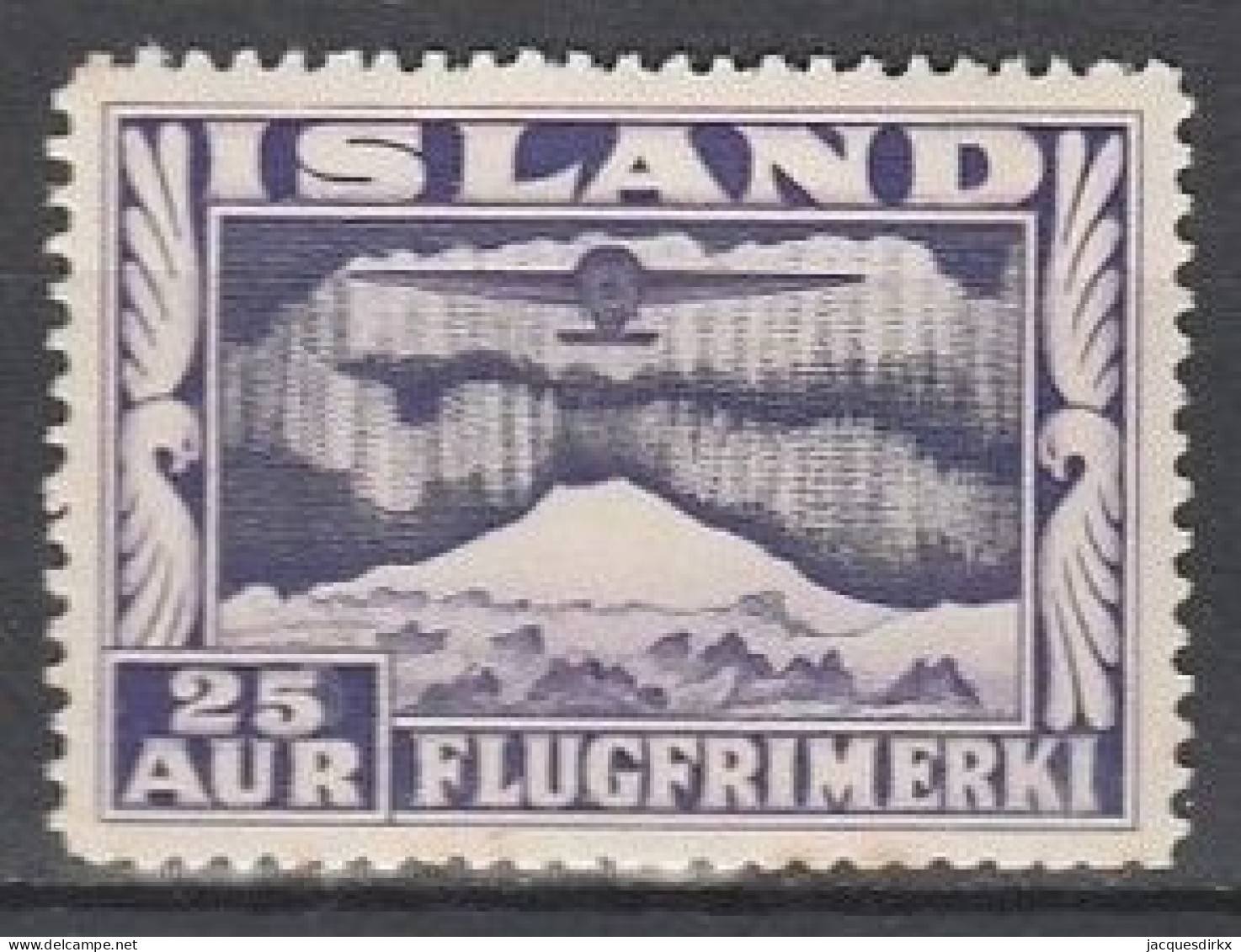Iceland      .       Yvert    .      Airmail  17     .     *      .      Mint-hinged - Airmail