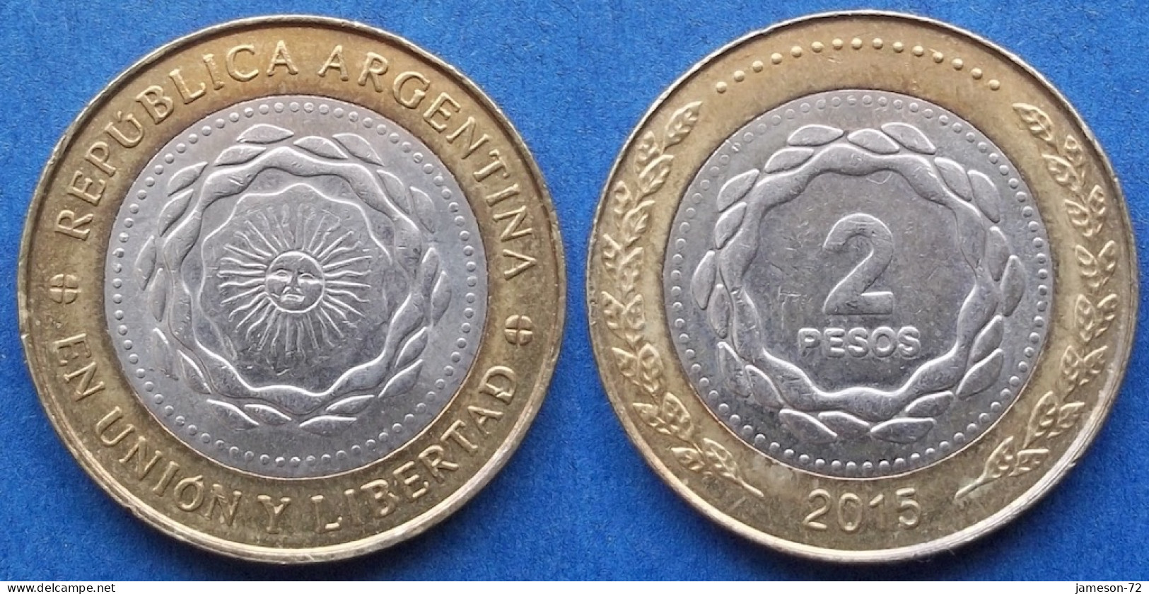 ARGENTINA - 2 Pesos 2015 KM# 165 Monetary Reform (1992) - Edelweiss Coins - Argentine