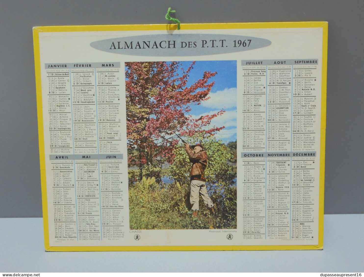 -ANCIEN ALMANACH CALENDRIER Des PTT XX 1967  Dept.  JURA DOLE N°39 Collection   E - Formato Grande : 1961-70