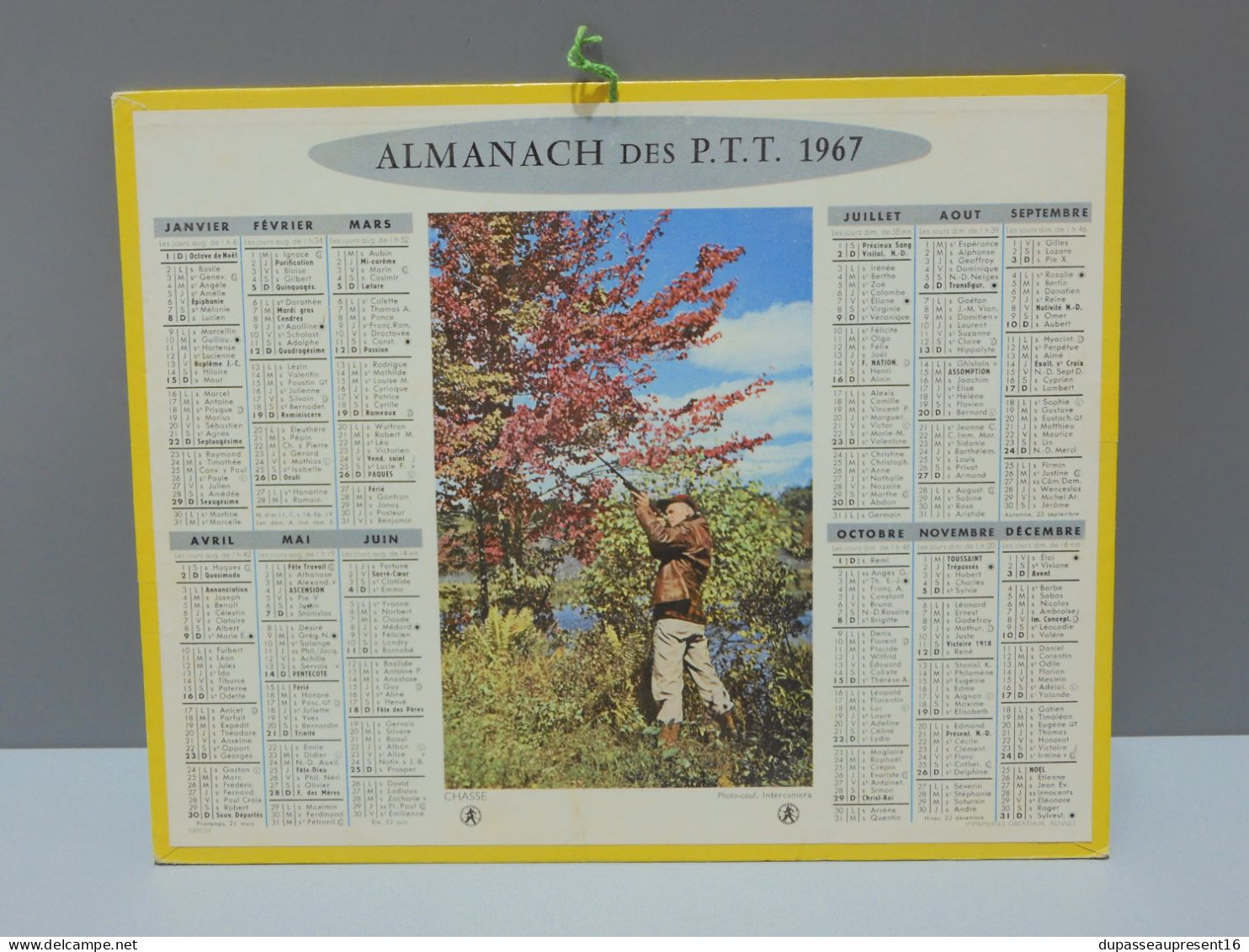 -ANCIEN ALMANACH CALENDRIER Des PTT XX 1967  Dept.  JURA DOLE N°39 Collection   E - Big : 1961-70