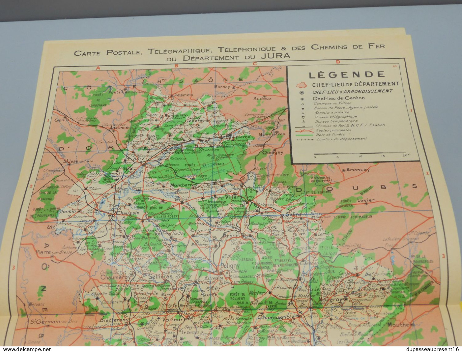 -ANCIEN ALMANACH CALENDRIER des PTT XX 1967  Dept.  JURA DOLE N°39 collection   E