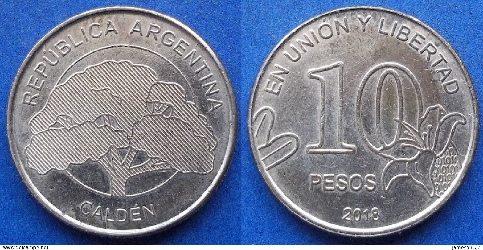 ARGENTINA - 10 Pesos 2018 "Calden" KM# 189 Monetary Reform (1992) - Edelweiss Coins - Argentina