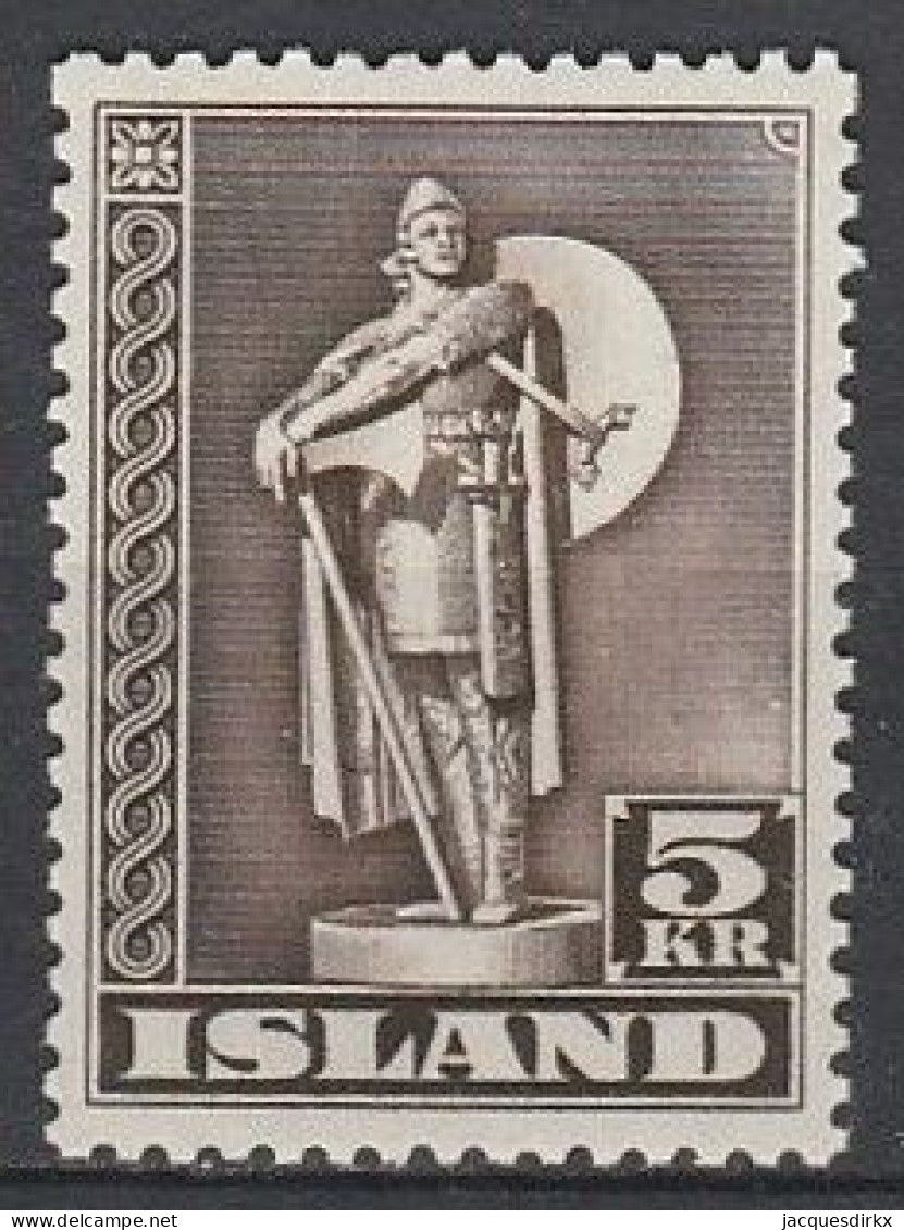 Iceland      .       Yvert    .      187     .     **      .      MNH - Nuovi