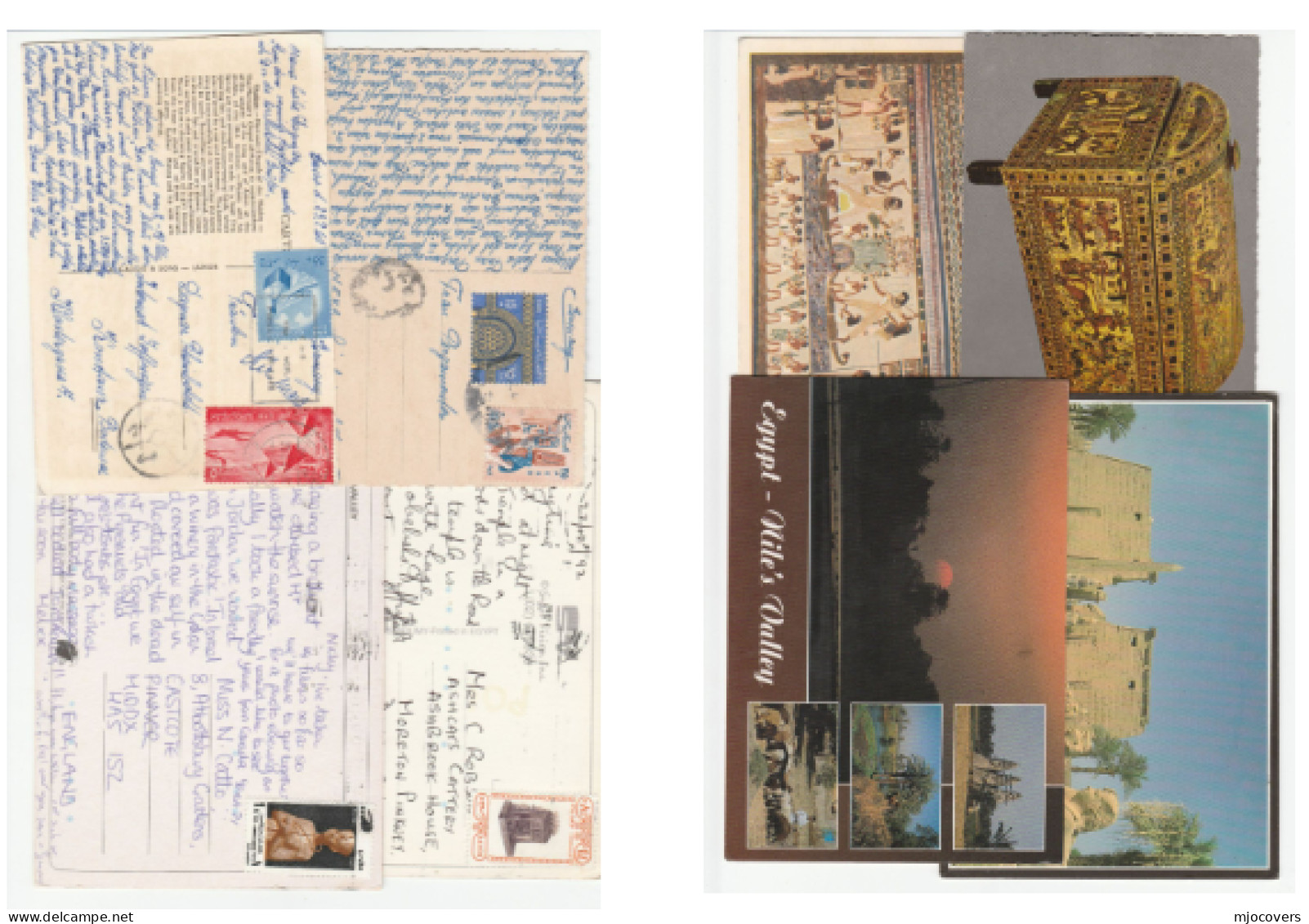 4 X 1960s-1990s EGYPT POSTCARDS Postcard Cover Stamps - Briefe U. Dokumente