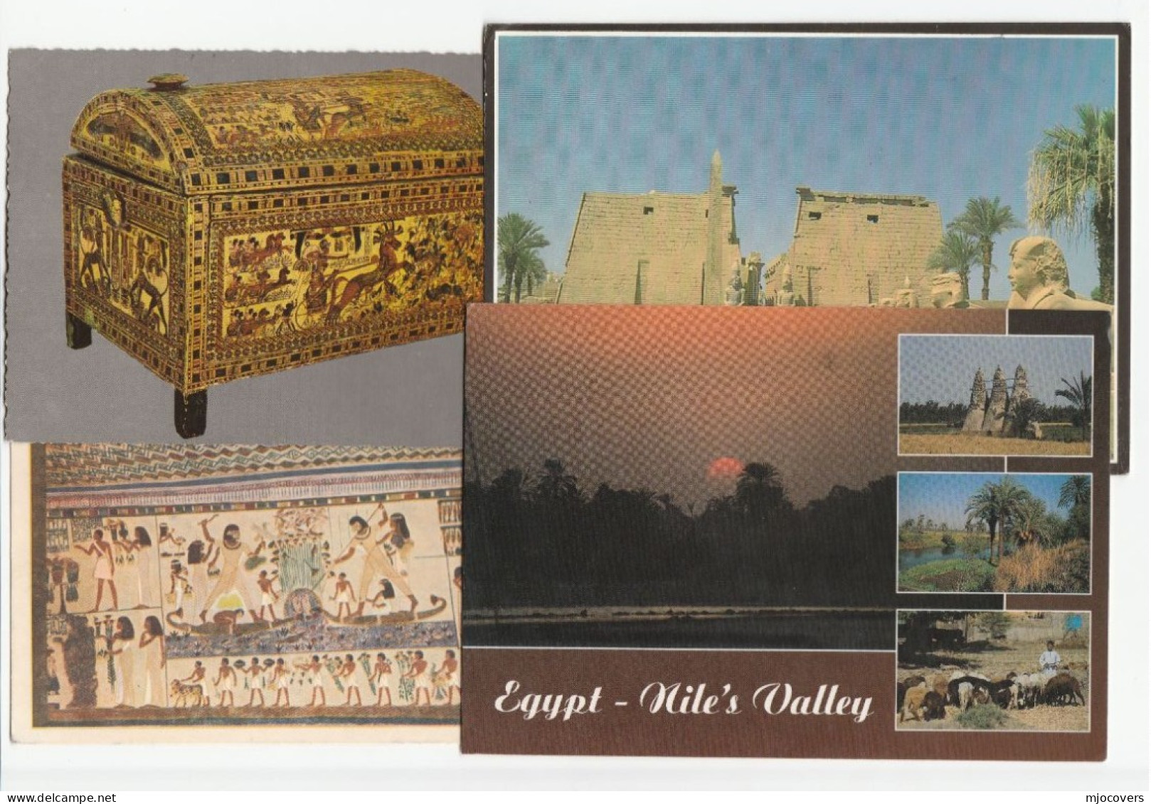 4 X 1960s-1990s EGYPT POSTCARDS Postcard Cover Stamps - Cartas & Documentos