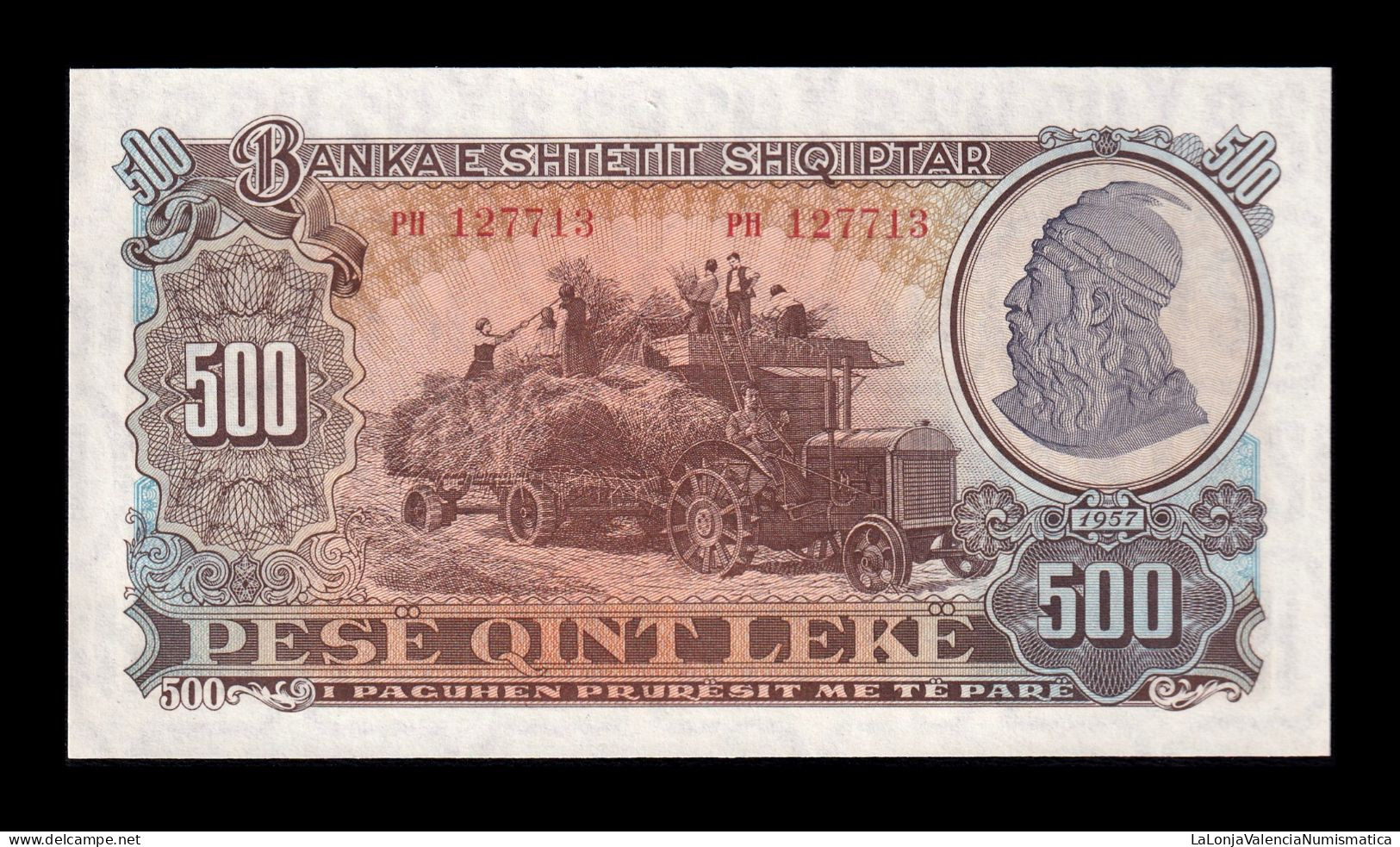 Albania 500 Leke 1957 Pick 31 Sc Unc - Albanien