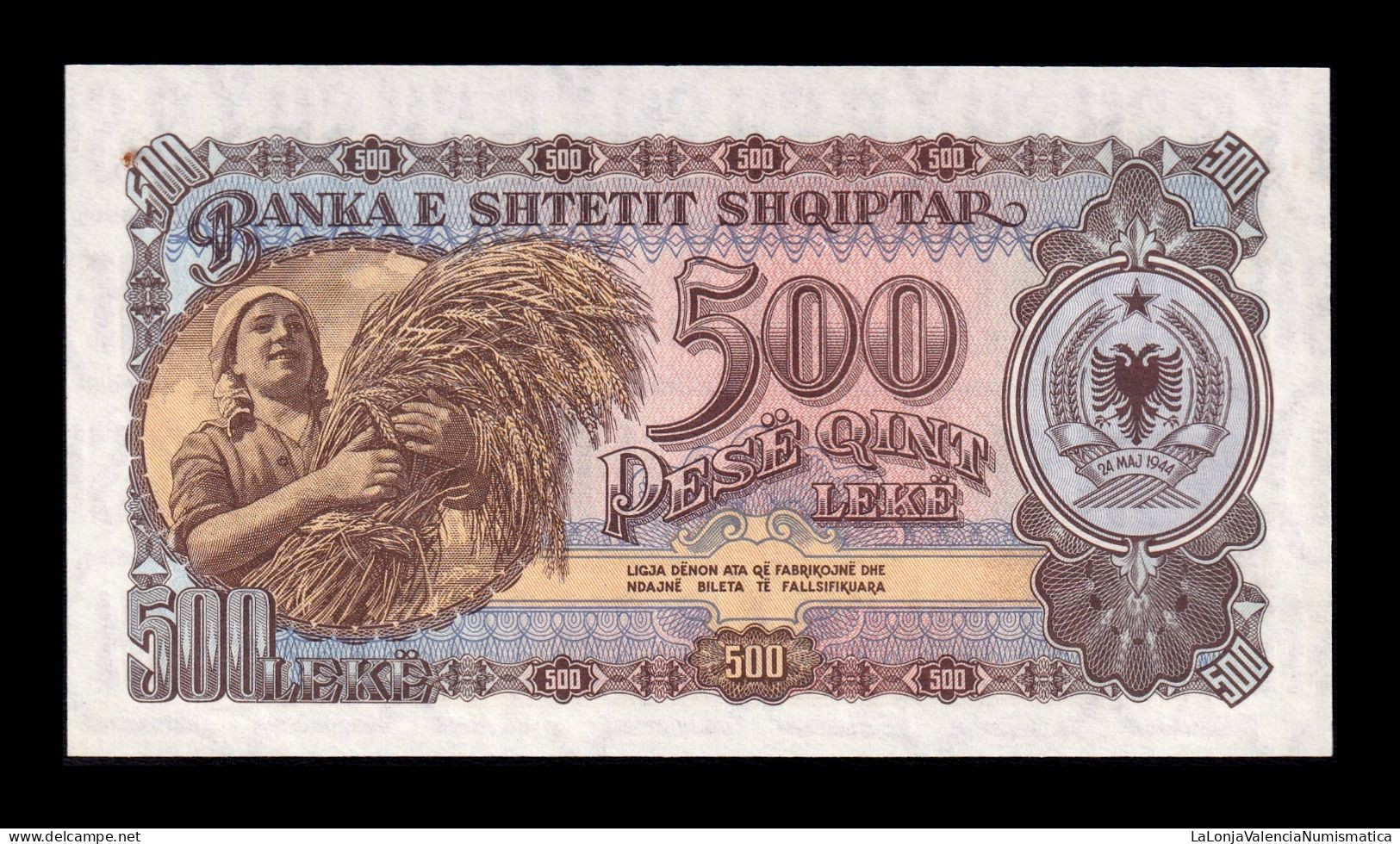 Albania 500 Leke 1957 Pick 31 Sc Unc - Albanien