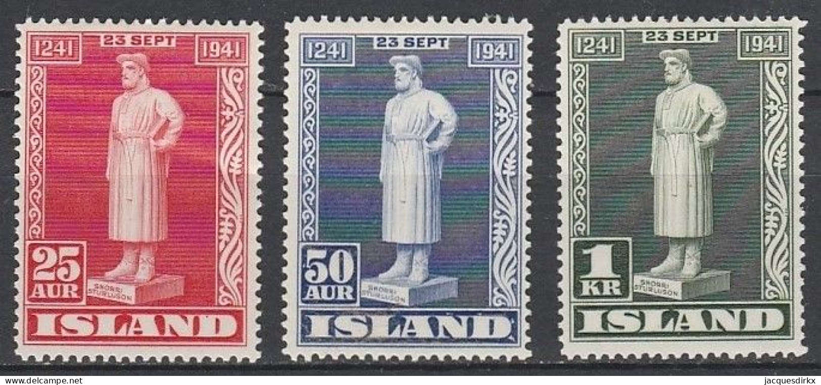 Iceland      .       Yvert    .      199/201     .     *      .      Mint-hinged - Nuovi