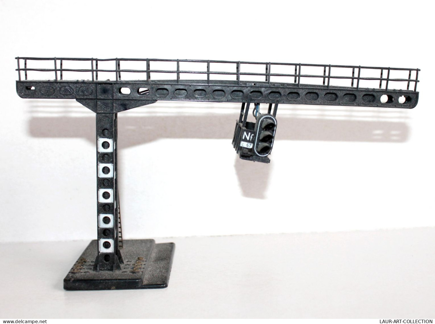 PORTIQUE, POTENCE NACELLE DOUBLE FEU SIGNALISATION, FERROVIAIRE SEMAPHORE HO + N / ANCIEN MODELE FERROVIAIRE (1712.277)