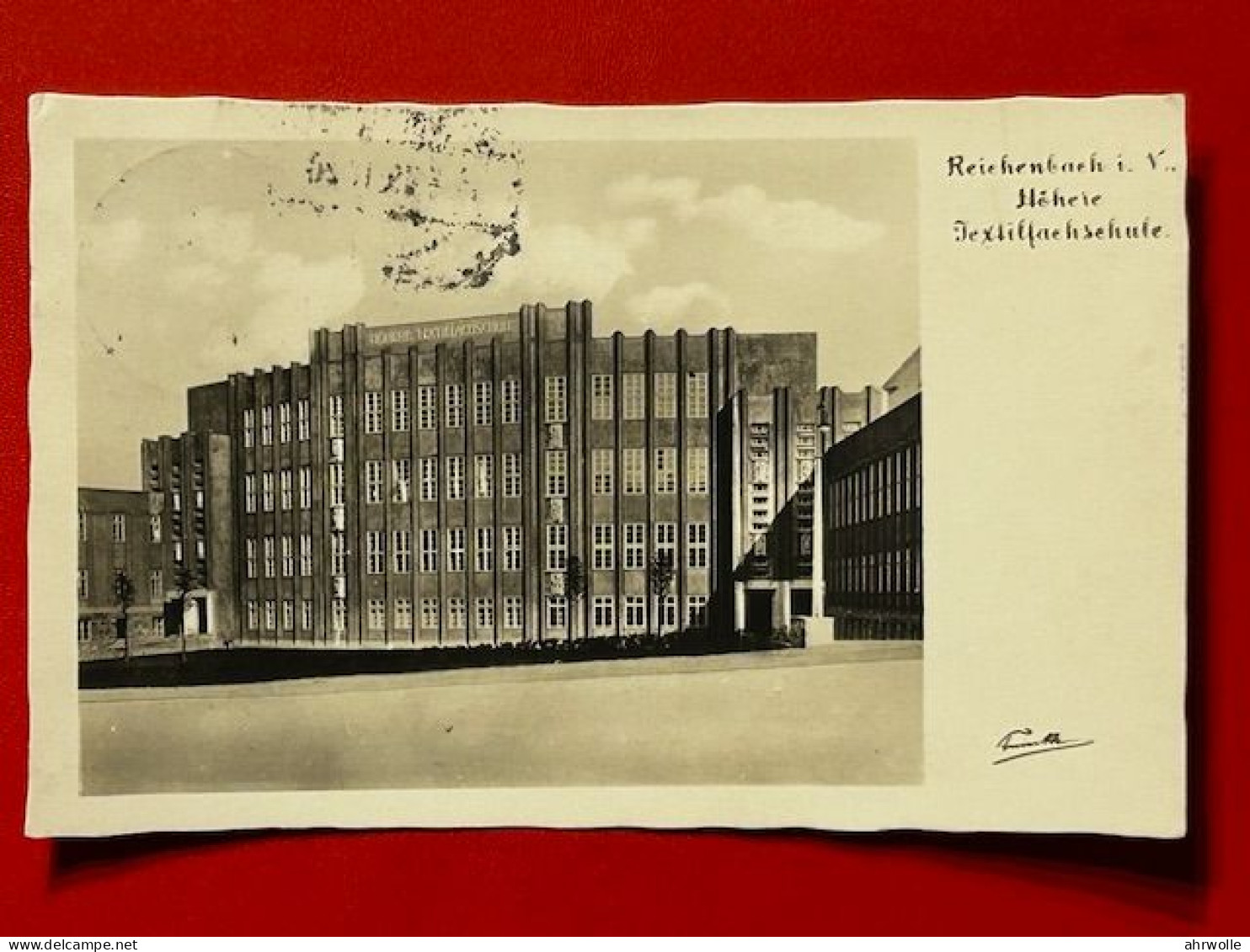 AK Reichenbach Vogtland Höhere Textilfachschule 1935 - Reichenbach I. Vogtl.