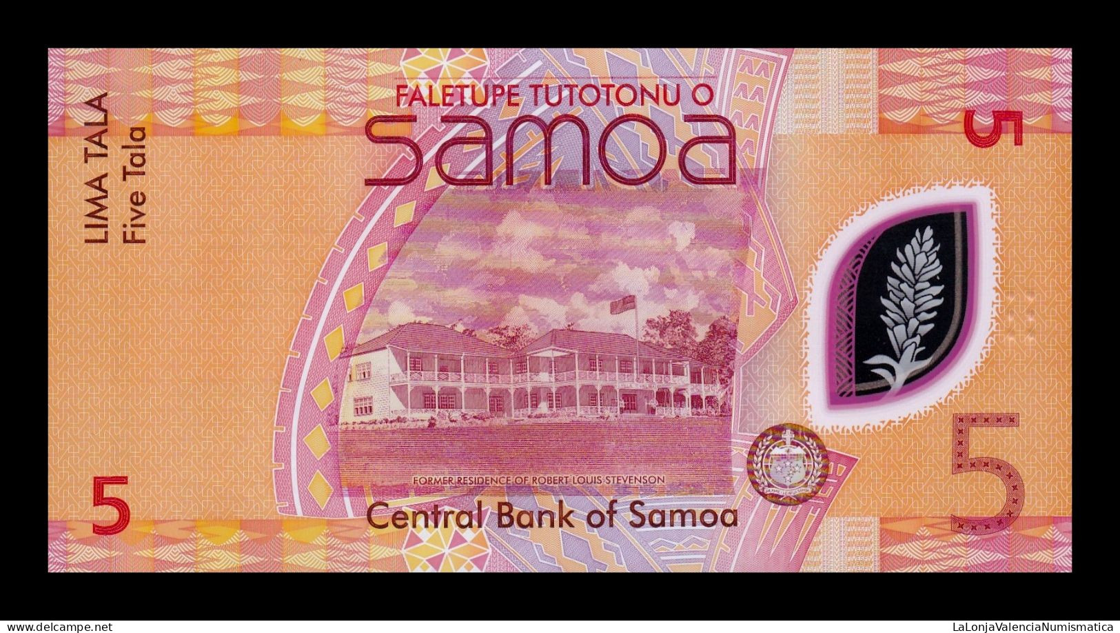 Samoa 5 Tala 2023 (2024) Pick 47 New Polymer Sc Unc - Samoa